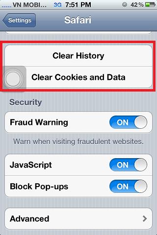 how to clear cookies on google chrome iphone